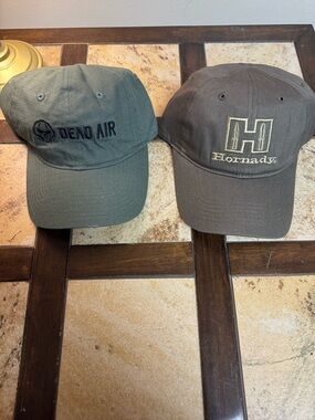 Dead Air Logo Cap & Hornady Embroidered Cap - Olive & Brown